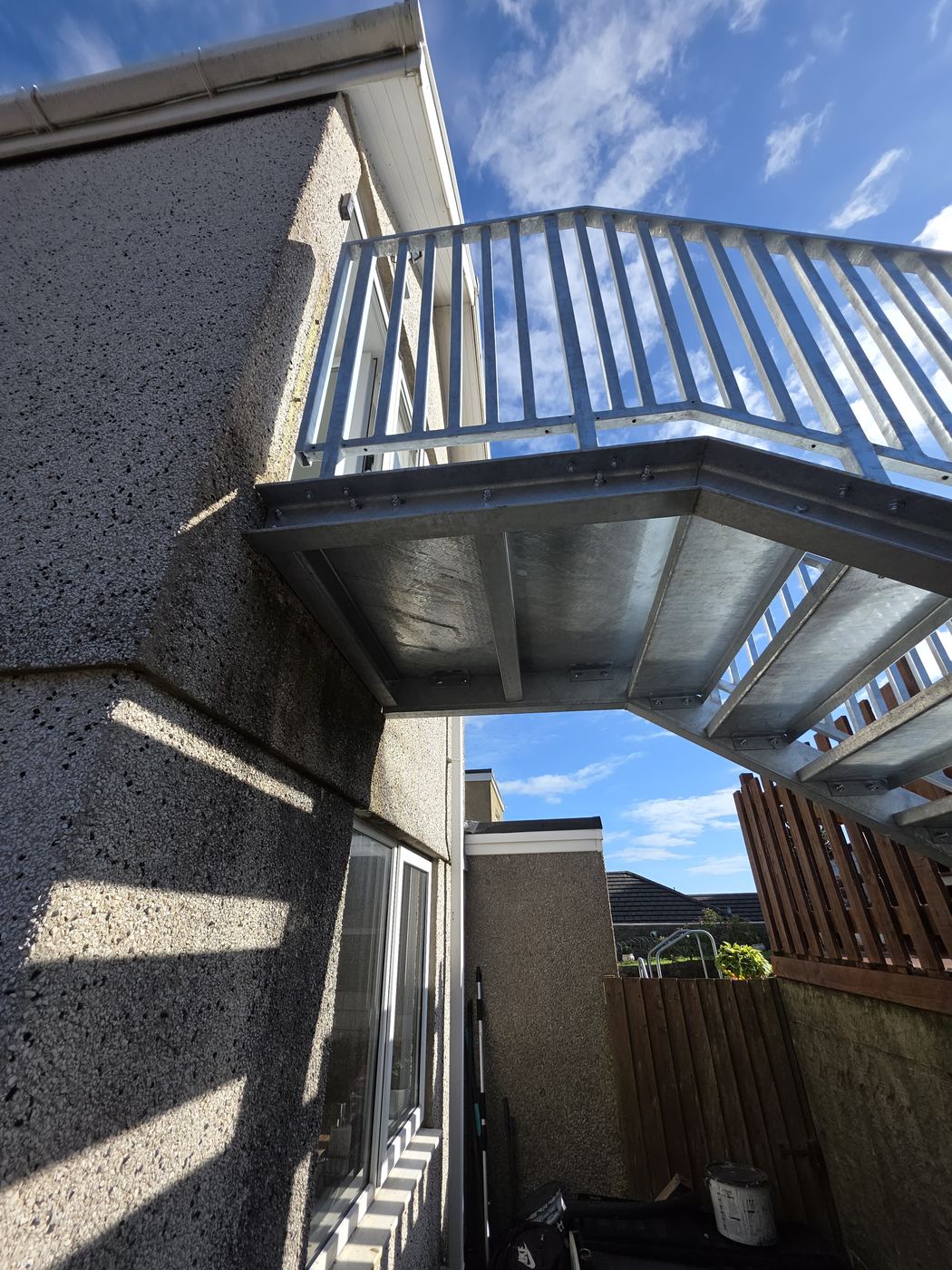 Galvanised balcony structure