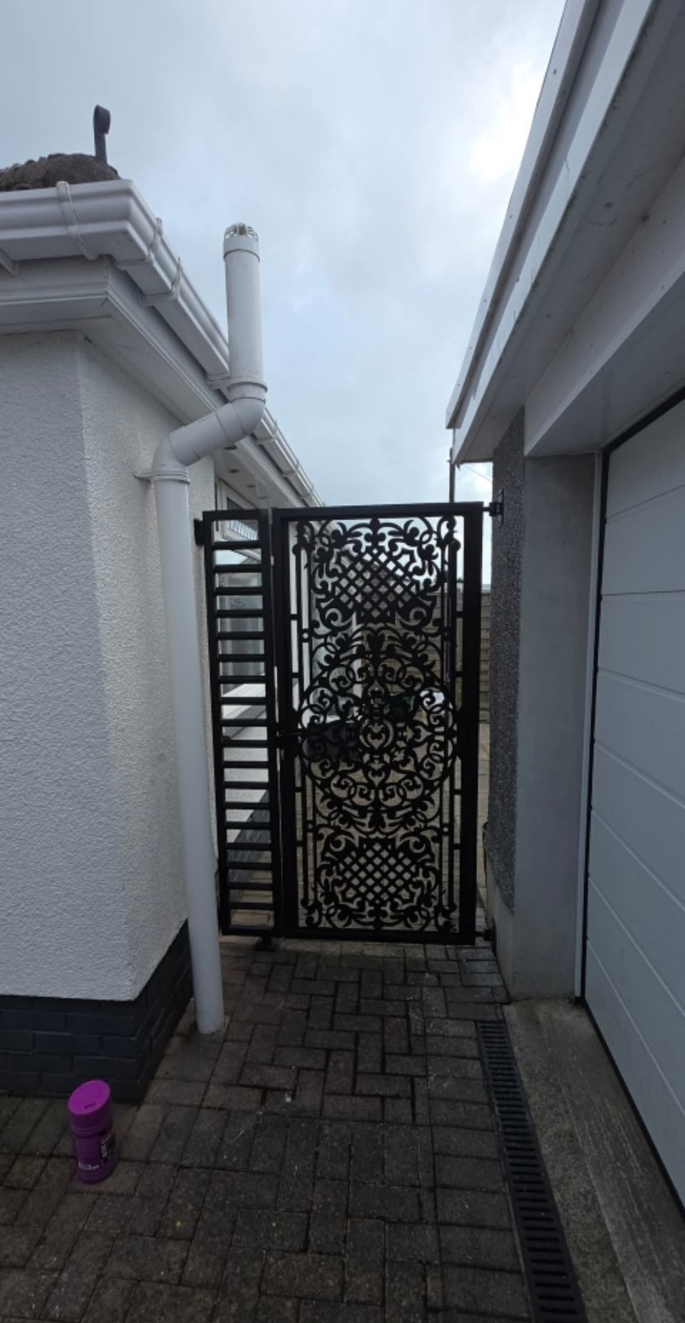 Ornate lattice side gate