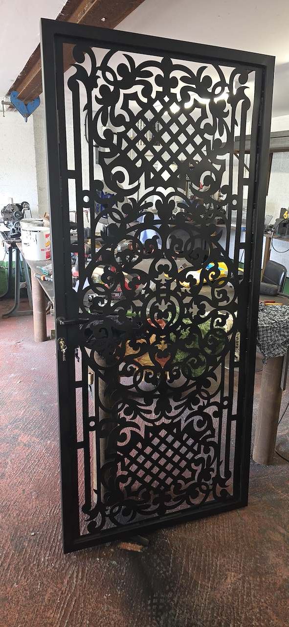 Ornate scrollwork gate