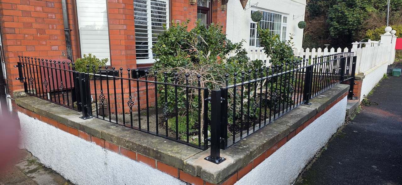 Front garden railings with ball finials
